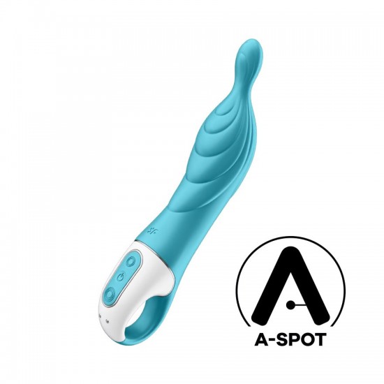 Satisfyer a mazing 2 a spot vibrator blue front view