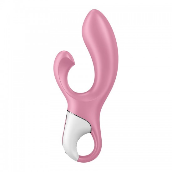 Satisfyer air pump bunny 2 vibrator pink side view