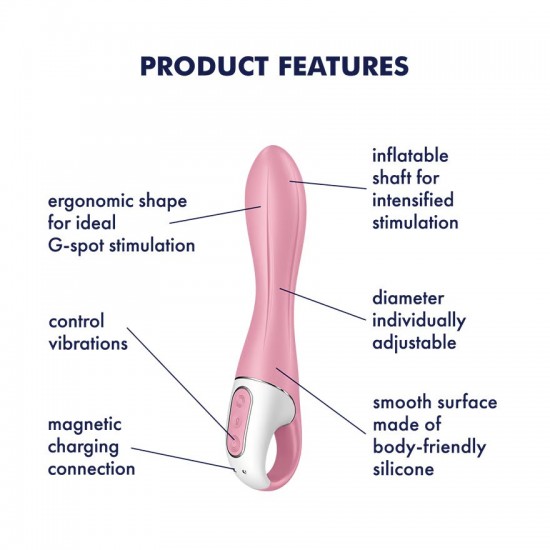 Satisfyer air pump vibrator 2 pink product features