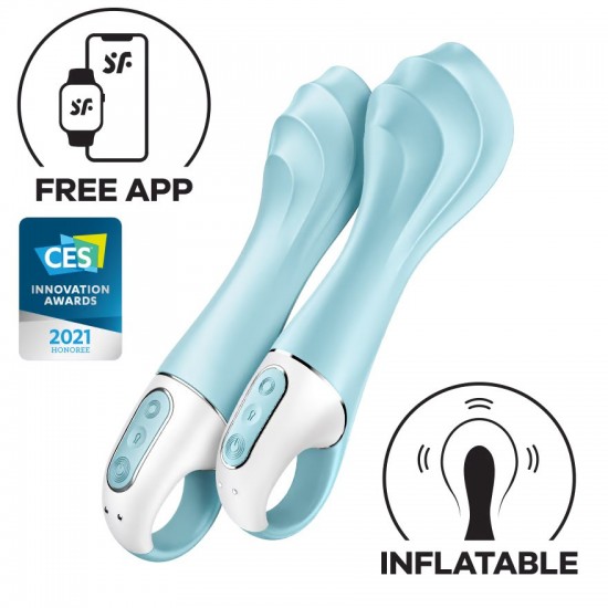 Satisfyer air pump vibrator 5 plus vibrator blue app first view
