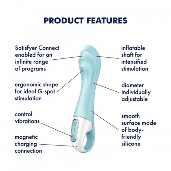 Satisfyer air pump vibrator 5 plus vibrator blue features