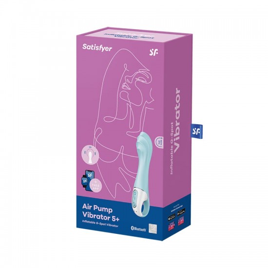 Satisfyer air pump vibrator 5 plus vibrator blue package