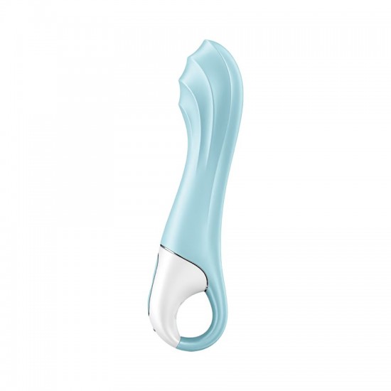 Satisfyer air pump vibrator 5 plus vibrator blue side view