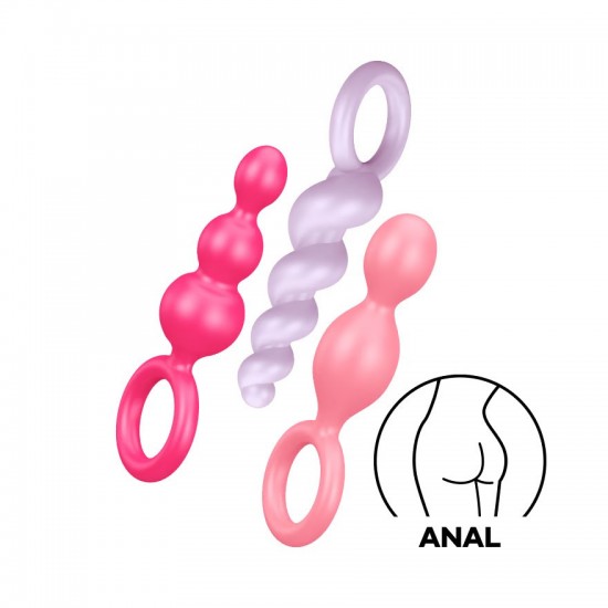 Satisfyer booty call anal plug colored front view 1