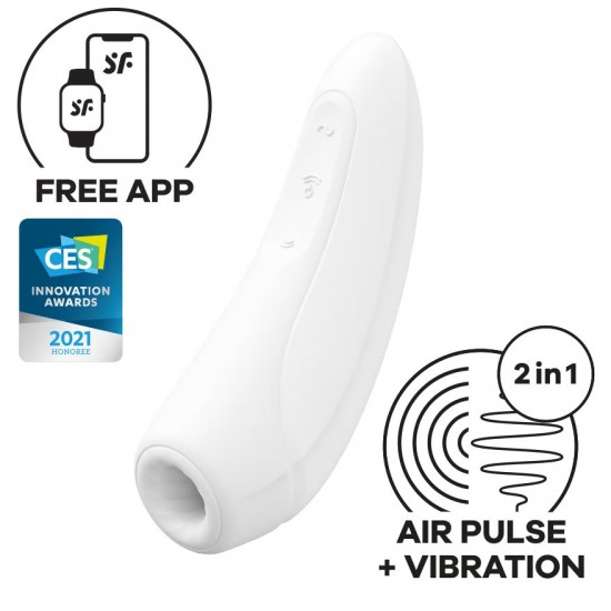 Satisfyer curvy 1 plus air pulse stimulator vibration white first view