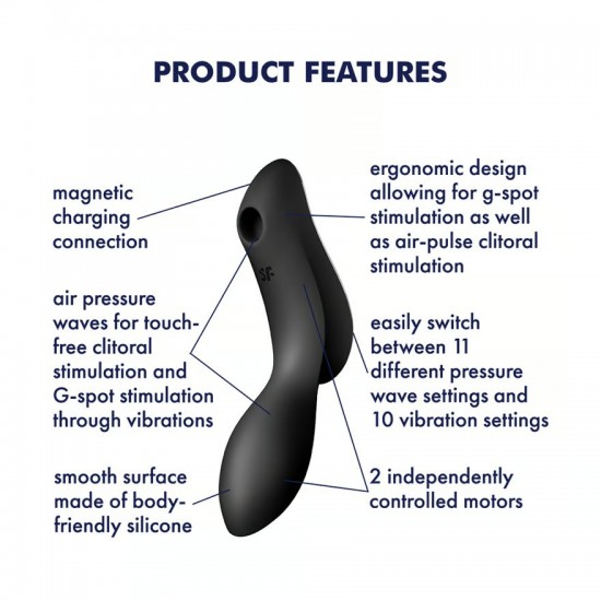Satisfyer curvy trinity 2 black air pulse product features