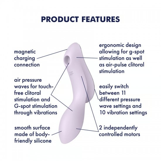 Satisfyer curvy trinity 2 violet air pulse product features