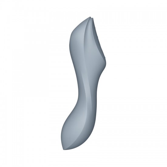 Satisfyer curvy trinity 3 gray air pulse side view