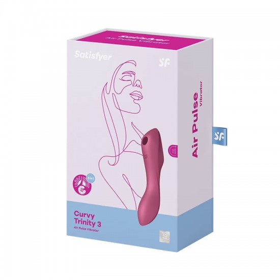 Satisfyer curvy trinity 3 red air pulse package