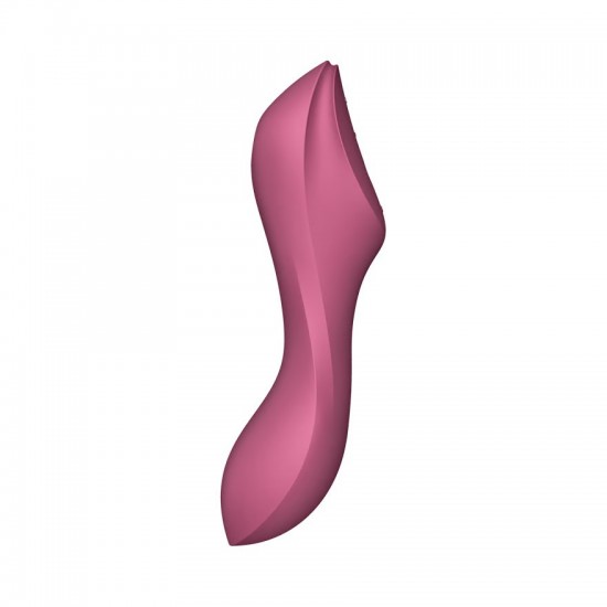 Satisfyer curvy trinity 3 red air pulse sidet view