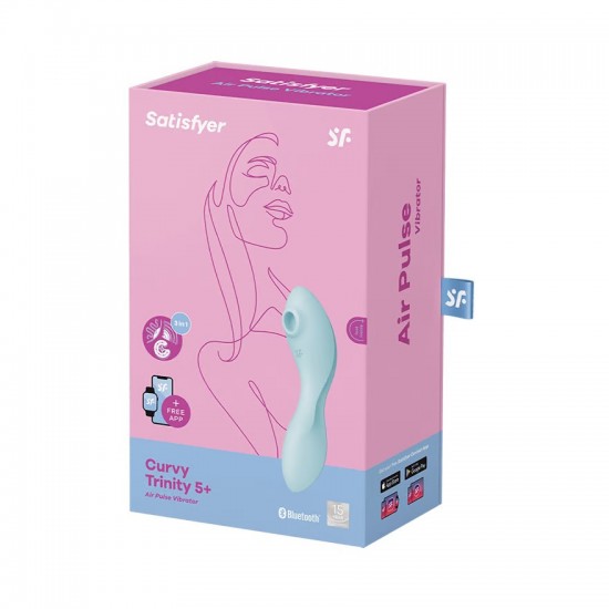 Satisfyer curvy trinity 5 plus blue air pulse package