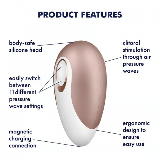 Satisfyer deluxe air pulse stimulator highlights