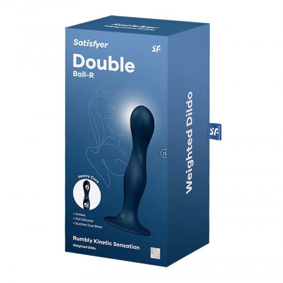 Satisfyer double ball r dildo blue packaging