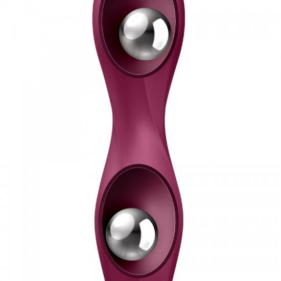 Satisfyer double ball r dildo red detail