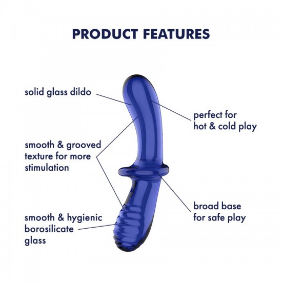 Satisfyer double crystal dildo blue product features