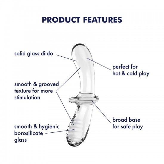 Satisfyer double crystal dildo transparent product features