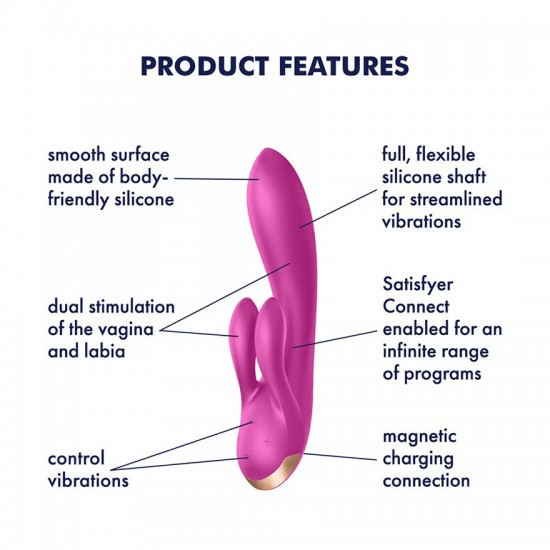 Satisfyer double flex pink vibrator features