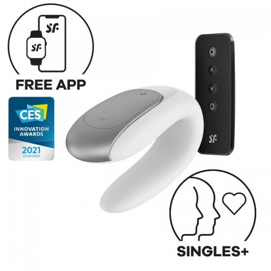 Satisfyer double fun partner vibrator white first view