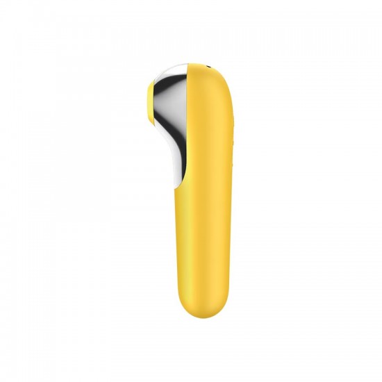 Satisfyer dual love yellow airpulse vibrator side view
