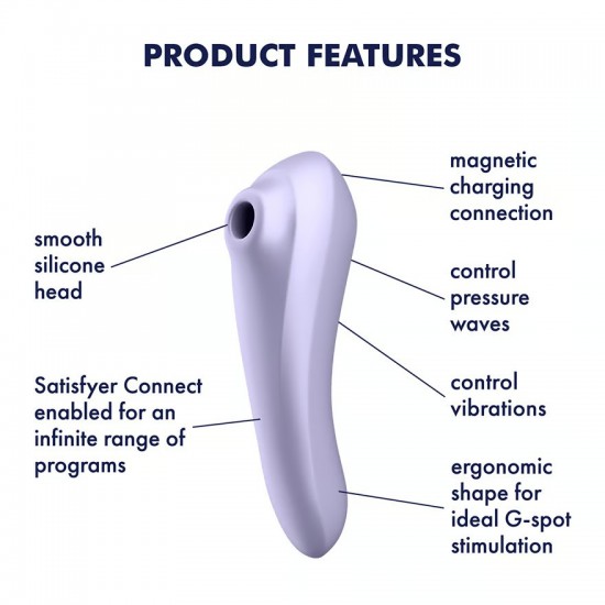 Satisfyer dual pleasure lilac airpulse vibrator features