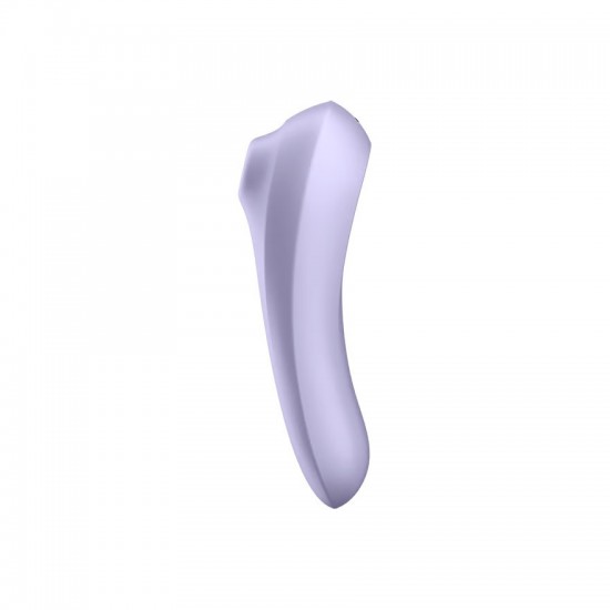 Satisfyer dual pleasure lilac airpulse vibrator side view