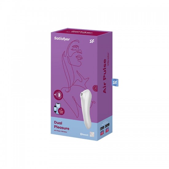 Satisfyer dual pleasure white airpulse vibrator package