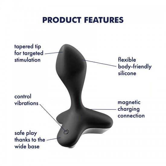 Satisfyer game changer black anal plug features