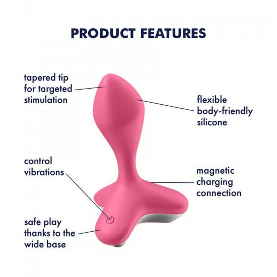 Satisfyer game changer pink anal plug features