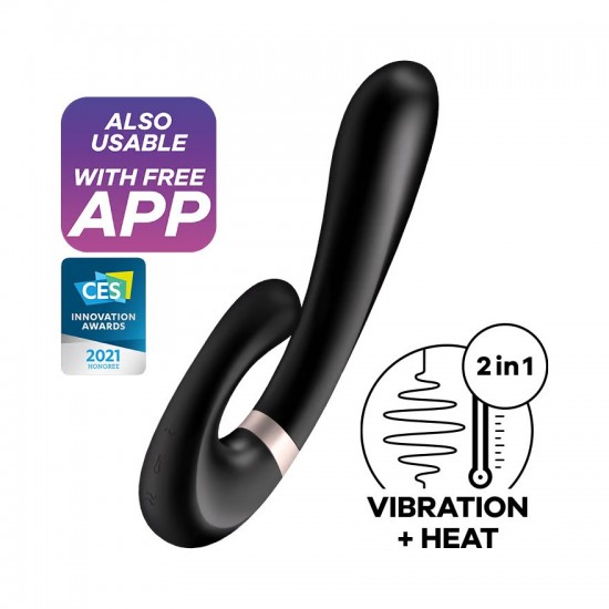 Satisfyer heat wave black vibrator app view