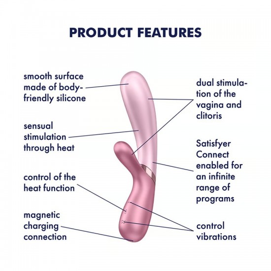 Satisfyer hot lover rose pink vibrator features