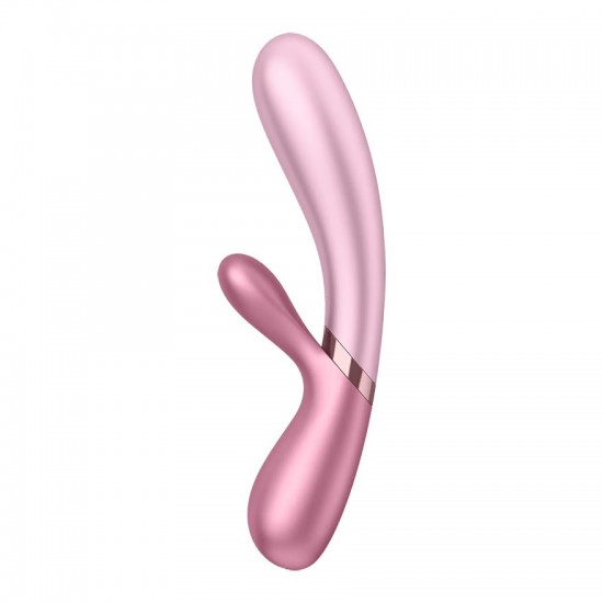 Satisfyer hot lover rose pink vibrator side view