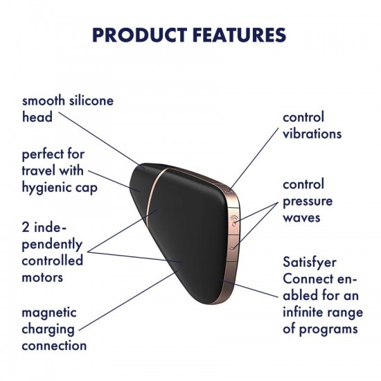 Satisfyer love triangle air pulse black features english