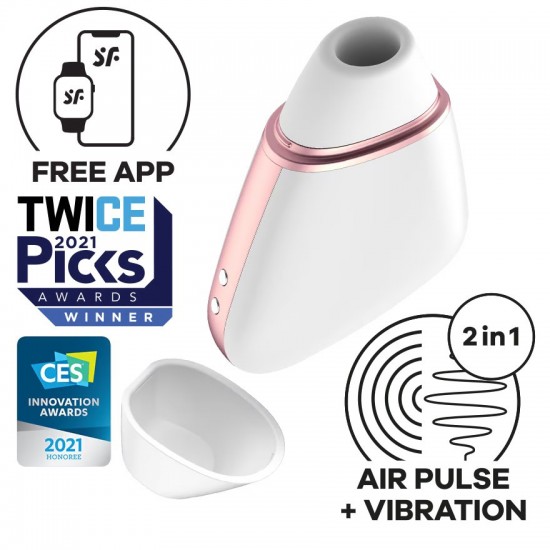 Satisfyer love triangle air pulse stimulator vibration white first view