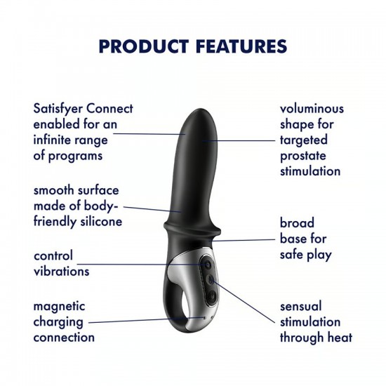 Satisfyer men heat climax plus vibrator features 0