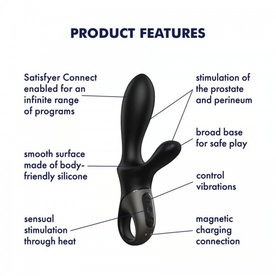 Satisfyer men heat climax plus vibrator features