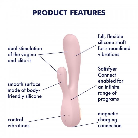 Satisfyer mono flex vibrator rose product features