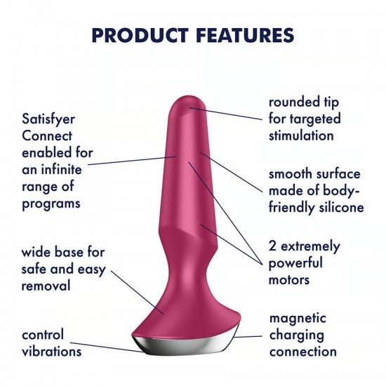 Satisfyer plug i licious 2 red analplug features