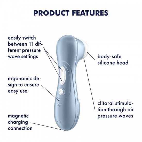 Satisfyer pro 2 blue airpulse features