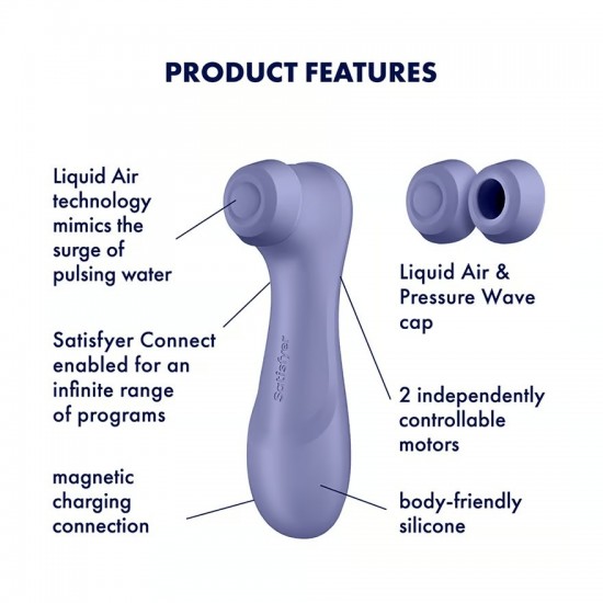 Satisfyer pro 2 gen 3 connect app airpulse vibrator lilac product features