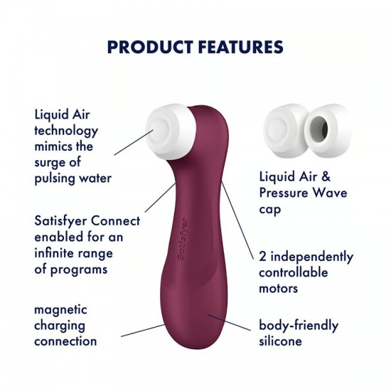 Satisfyer pro 2 gen 3 connect app airpulse vibrator winered product featuresxxreflyjdhlwl