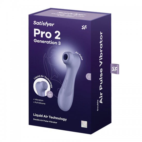 Satisfyer pro2 gen3 air pulse vibrator lila package