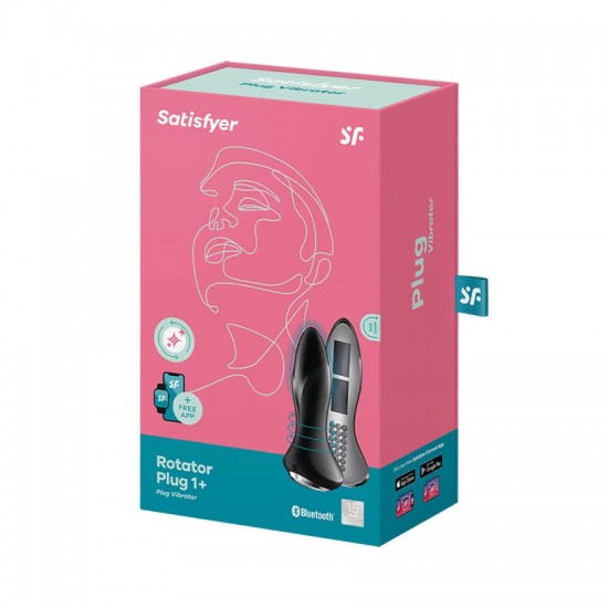 Satisfyer rotator plug 1 plus black anal vibrator package