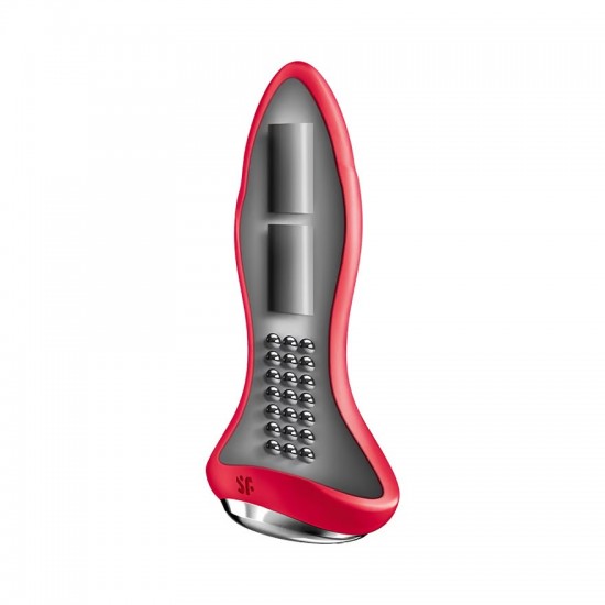 Satisfyer rotator plug 1 plus red anal vibrator inside view
