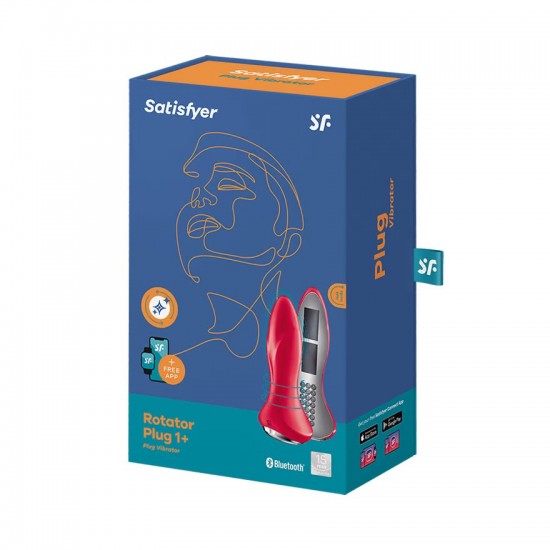 Satisfyer rotator plug 1 plus red anal vibrator package