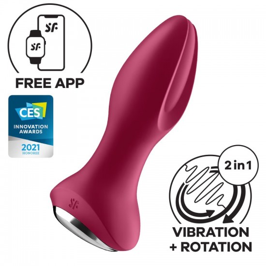 Satisfyer rotator plug 2 plus anal vibrator red first view
