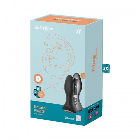 Satisfyer rotator plug 2 plus black anal vibrator package