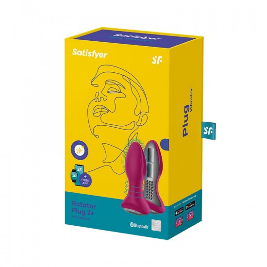 Satisfyer rotator plug 2 plus red anal vibrator package