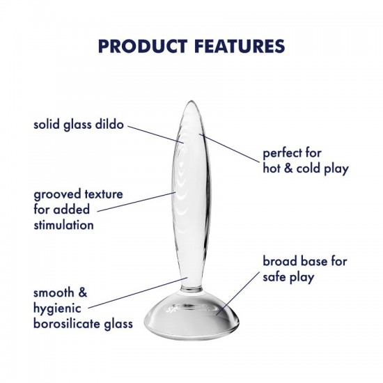Satisfyer sparkling crystal glass dildo transparent product features