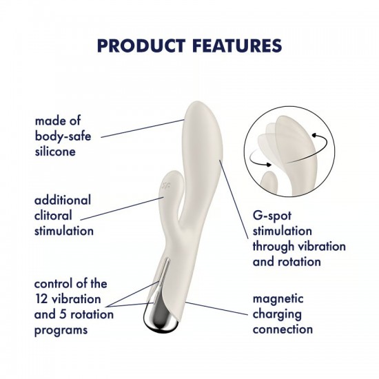 Satisfyer spinningrabbit1 vibrator white product features