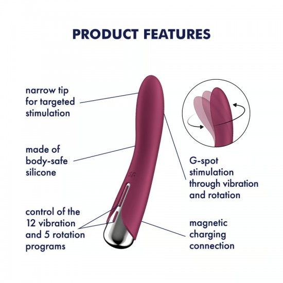 Satisfyer spinningvibe1 vibrator red product features